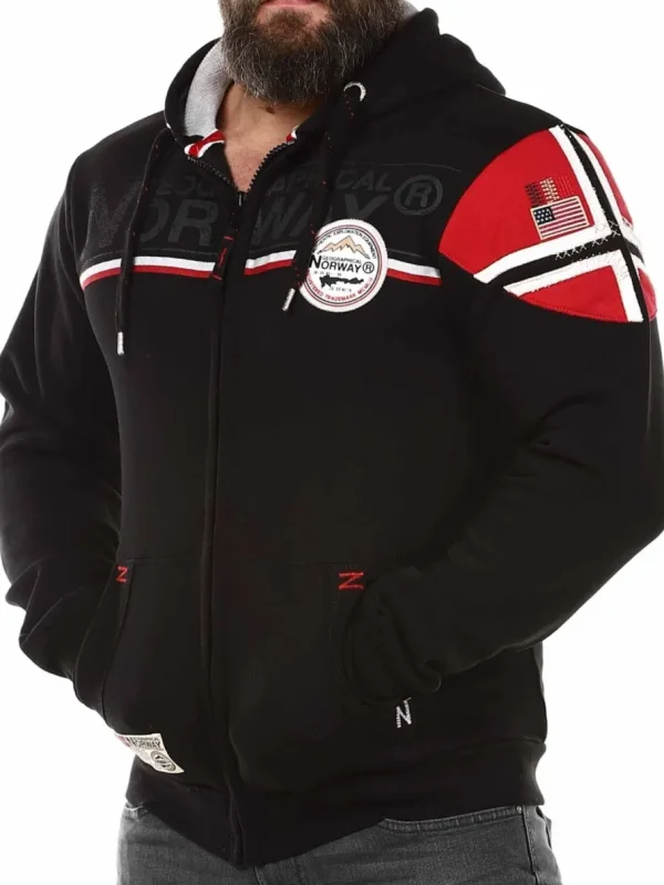 Fulco Geo Norway Hoodie - Sort^Geographical Norway Best
