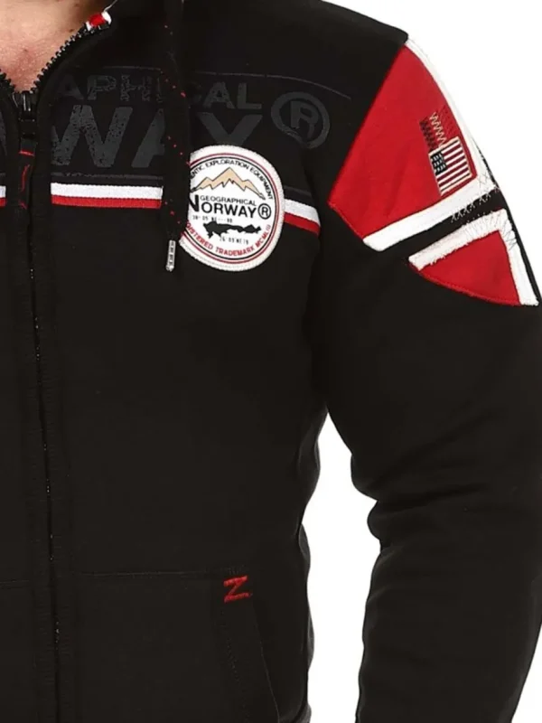 Fulco Geo Norway Hoodie - Sort^Geographical Norway Best