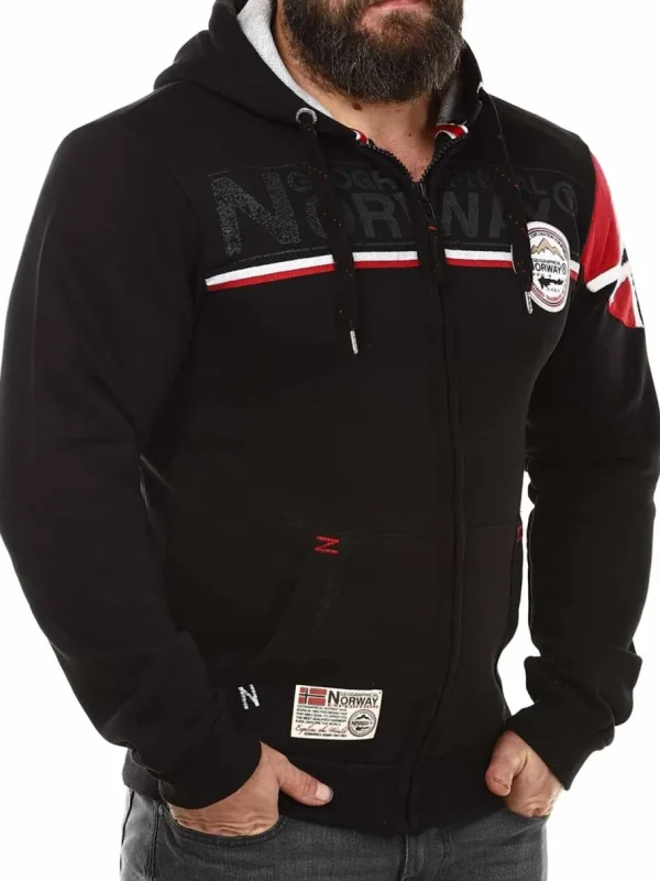Fulco Geo Norway Hoodie - Sort^Geographical Norway Best