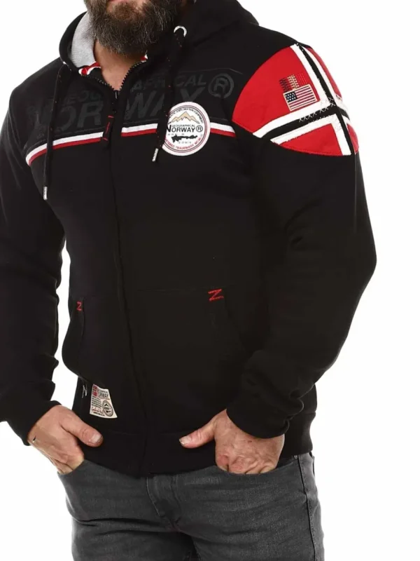Fulco Geo Norway Hoodie - Sort^Geographical Norway Best