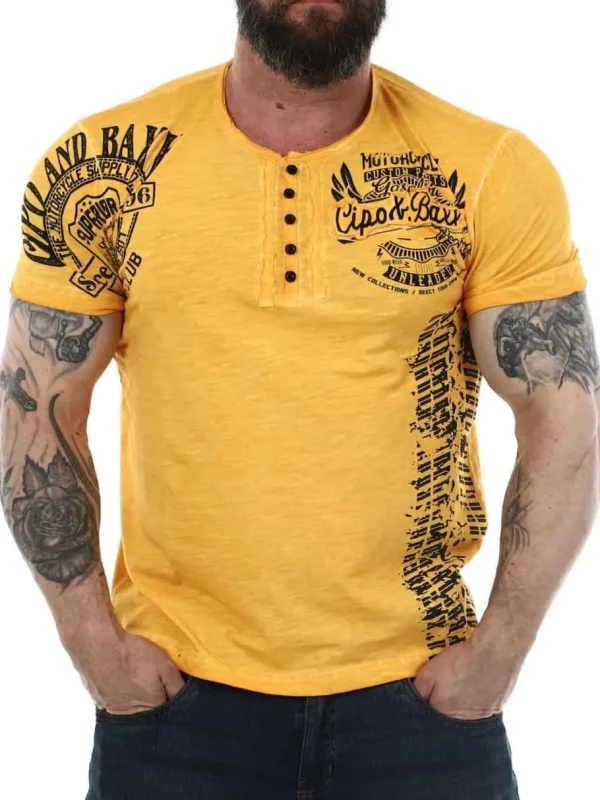 Gasoline T-shirt - Orange^Cipo & Baxx Clearance