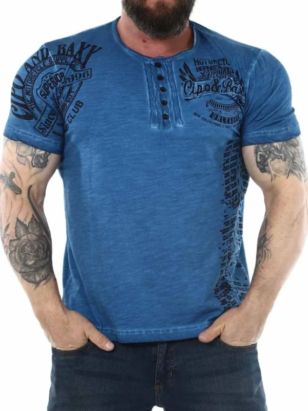 Gasoline T-shirt - Blå^Cipo & Baxx Discount