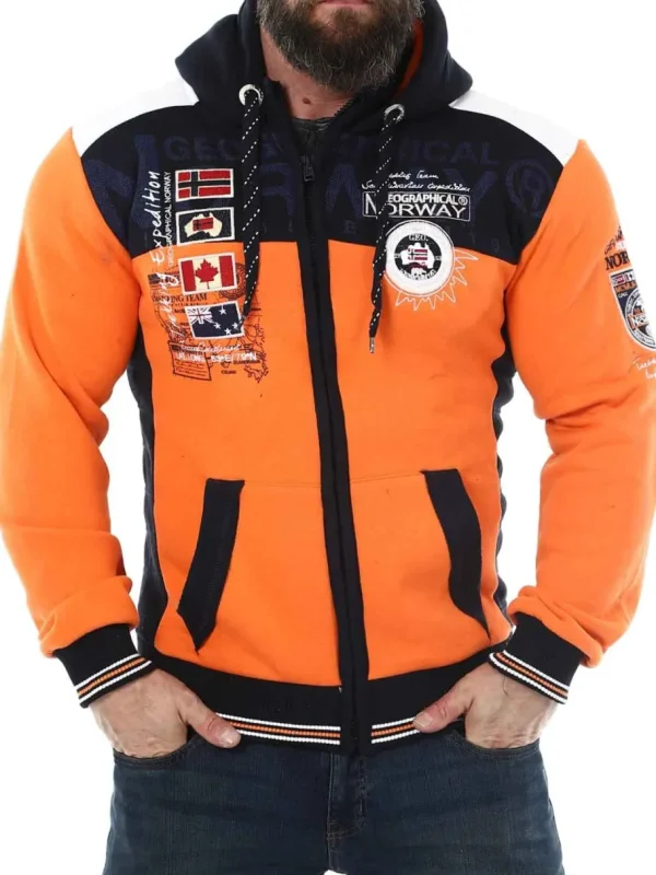 Geday Geo Norway Hoodie - Orange^Geographical Norway Outlet