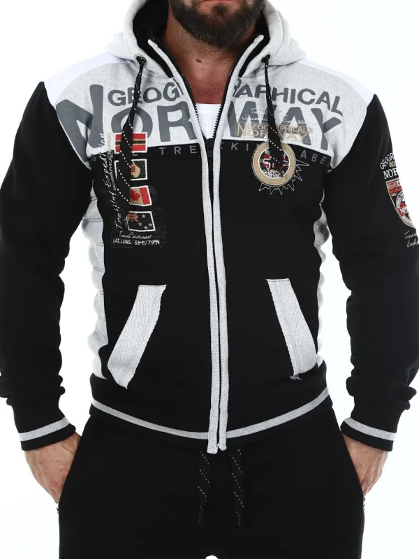 Geday Geo Norway Hoodie - Sort^Geographical Norway Discount