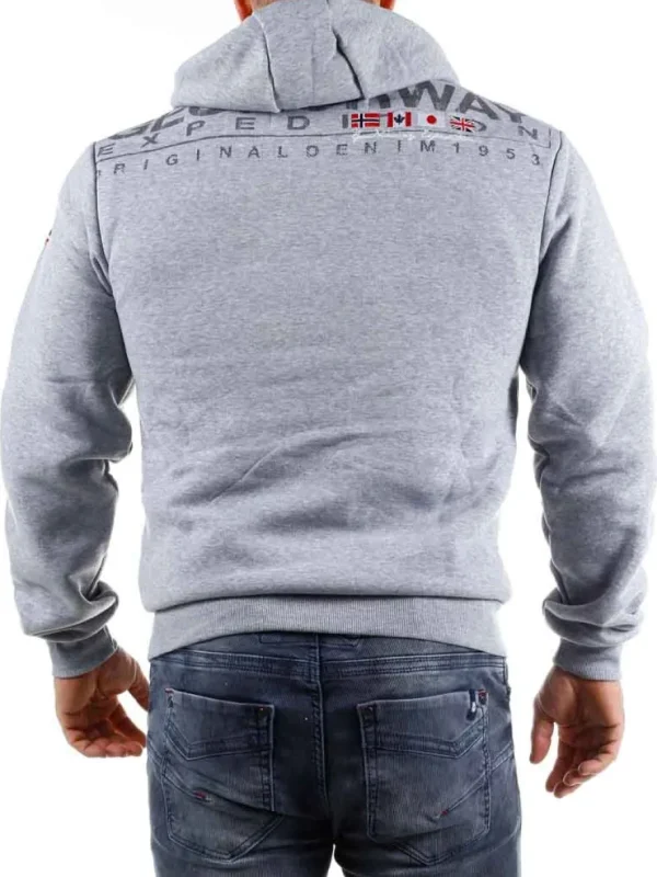 Genox Geo Norway Zip Hoodie - Grå^Geographical Norway Best