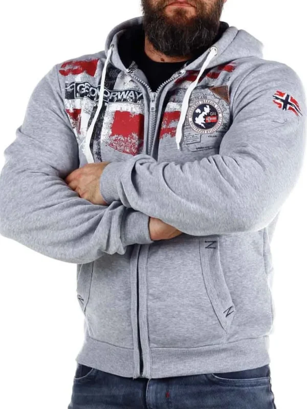 Genox Geo Norway Zip Hoodie - Grå^Geographical Norway Best