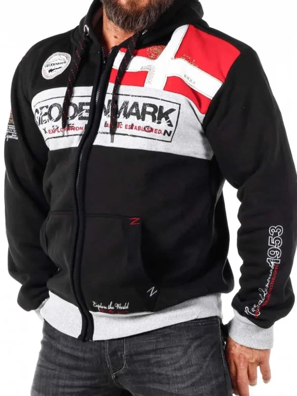 Geo Denmark Hoodie - Sort^Geographical Norway Online