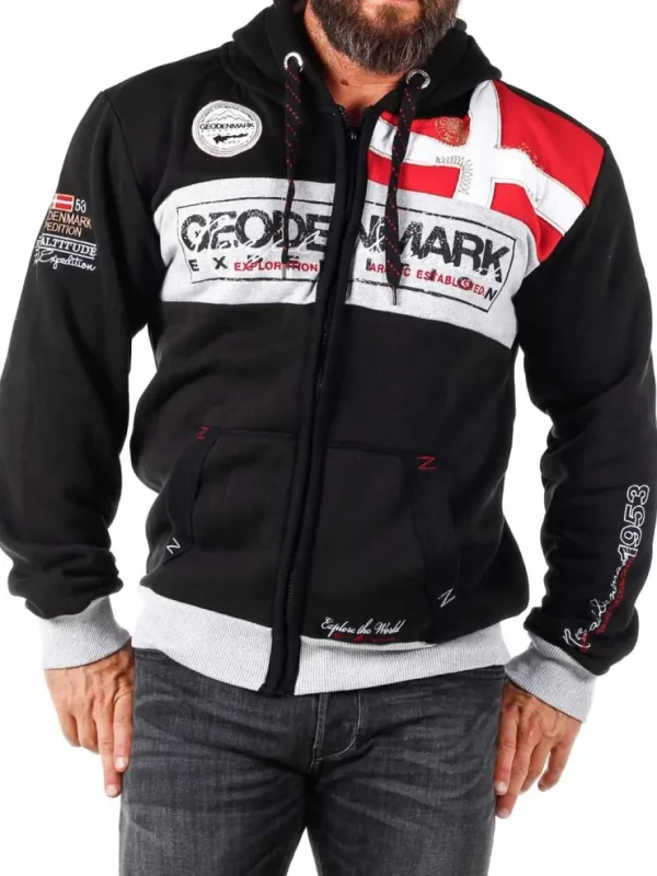 Geo Denmark Hoodie - Sort^Geographical Norway Online