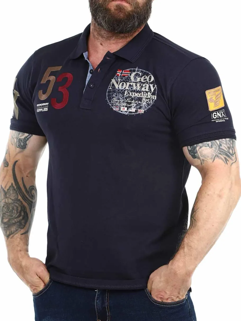 geo_norway__pik__mrkebl_0.webp Geo Norway 53 Pikè - Mørkeblå^Geographical Norway Fashion