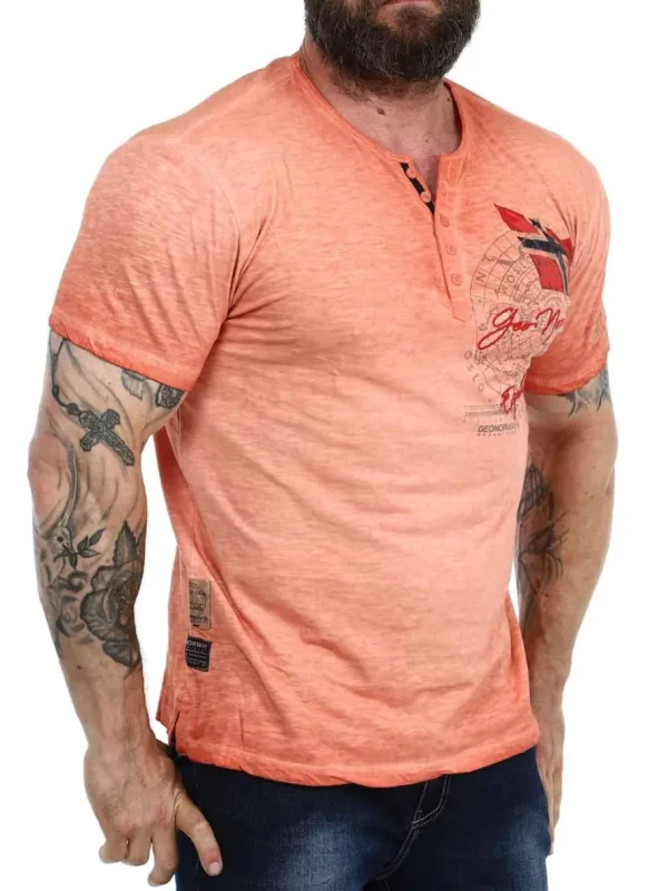 Geo Norway Artic T-shirt - Coral^Geographical Norway Online