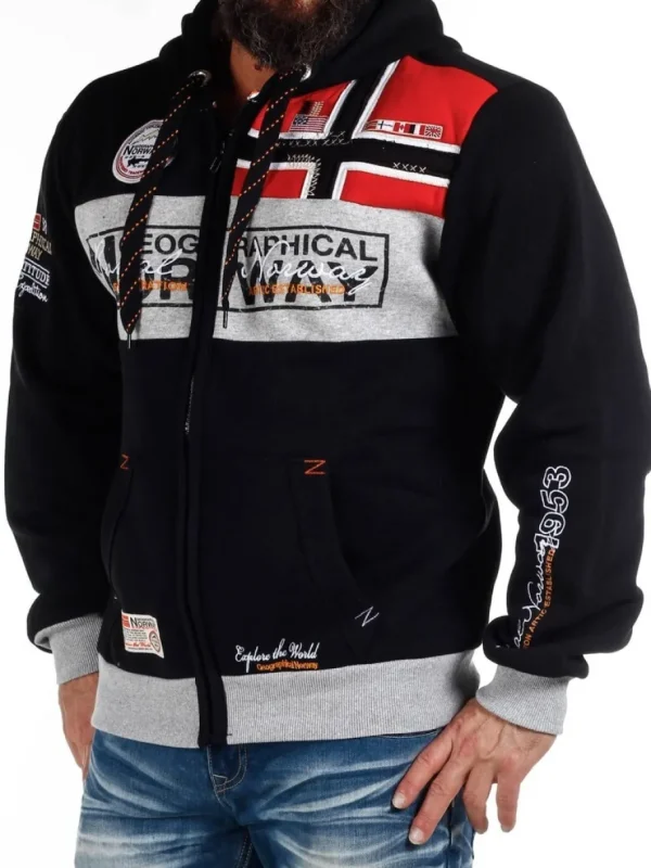 Geo Norway Hoodie - Sort^Geographical Norway Hot