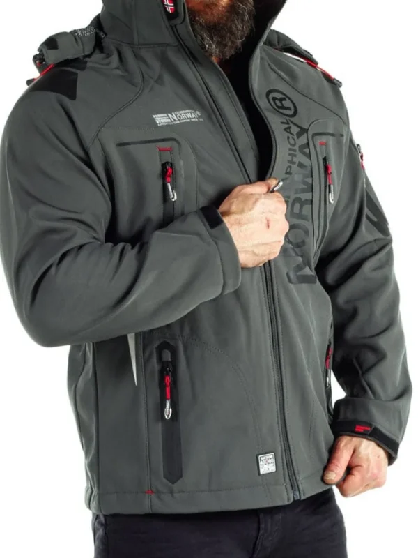 Glazer Softshelljakke - Mørkegrå^Geographical Norway Sale