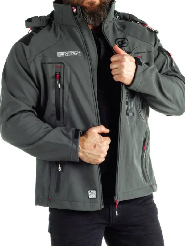 Glazer Softshelljakke - Mørkegrå^Geographical Norway Sale