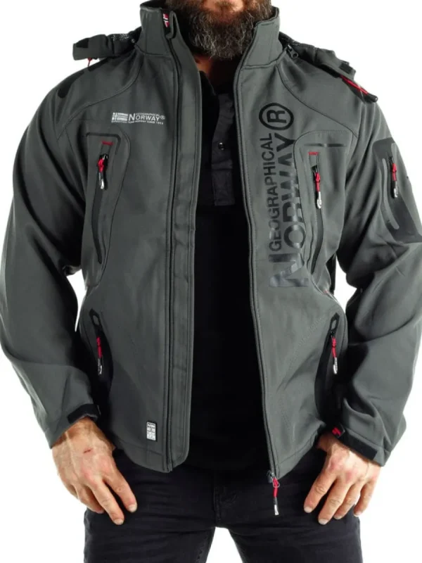 Glazer Softshelljakke - Mørkegrå^Geographical Norway Sale