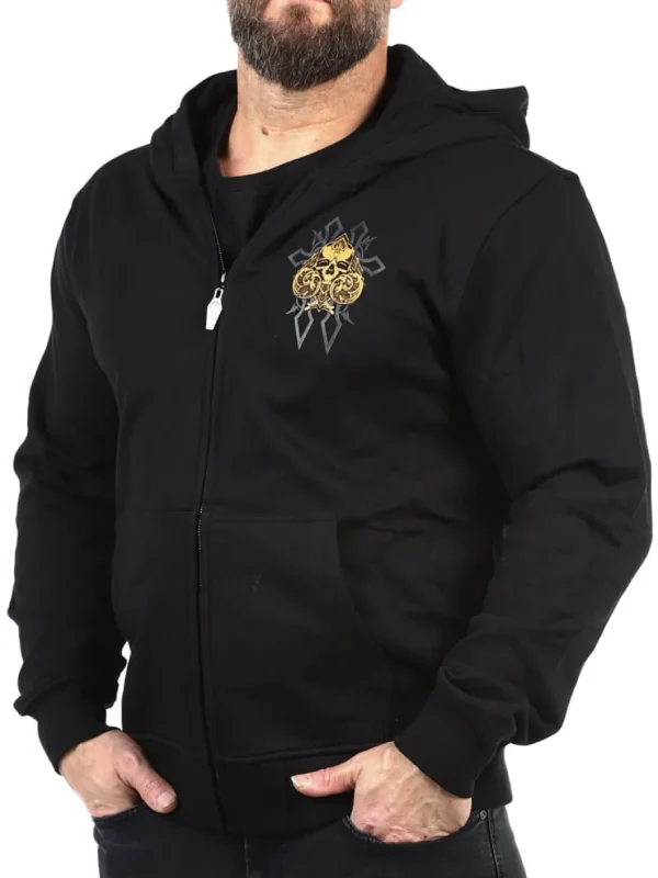 Ace Of Skull Zip Hoodie - Sort^Hyraw New