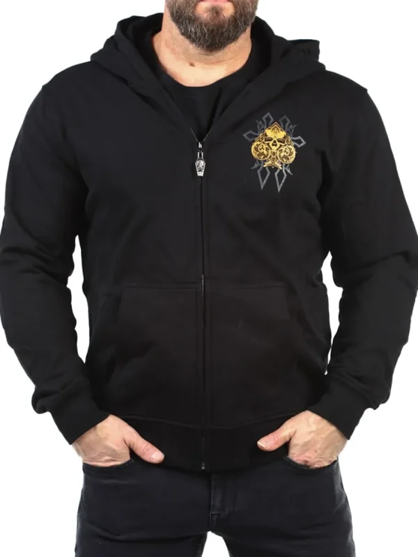 Ace Of Skull Zip Hoodie - Sort^Hyraw New