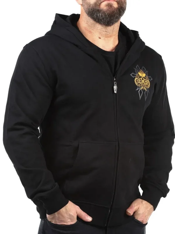 Ace Of Skull Zip Hoodie - Sort^Hyraw New