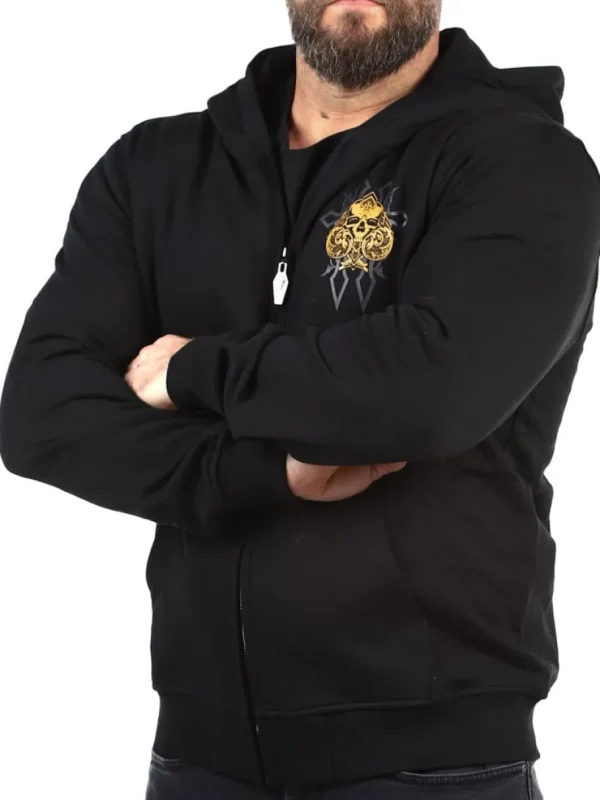 Ace Of Skull Zip Hoodie - Sort^Hyraw New
