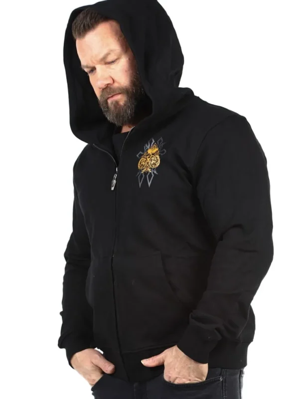 Ace Of Skull Zip Hoodie - Sort^Hyraw New