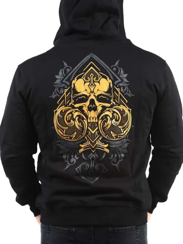 Ace Of Skull Zip Hoodie - Sort^Hyraw New