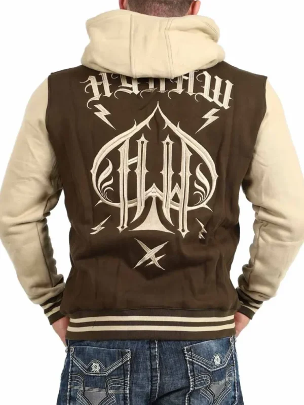 Ace Of Spades Zip Hoodie - Brun/Beige^Hyraw Online