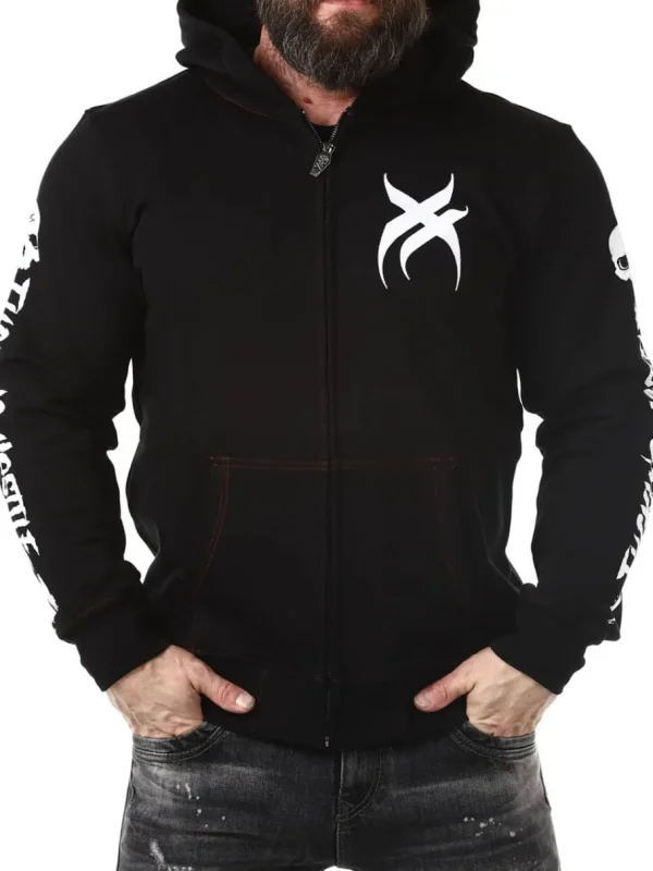 Blazon Zip Hoodie - Sort^Hyraw Hot