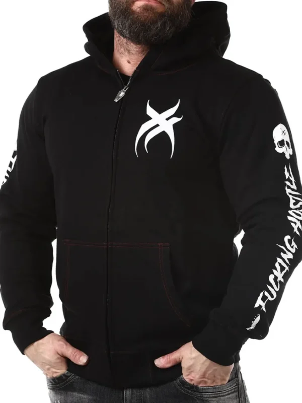 Blazon Zip Hoodie - Sort^Hyraw Hot