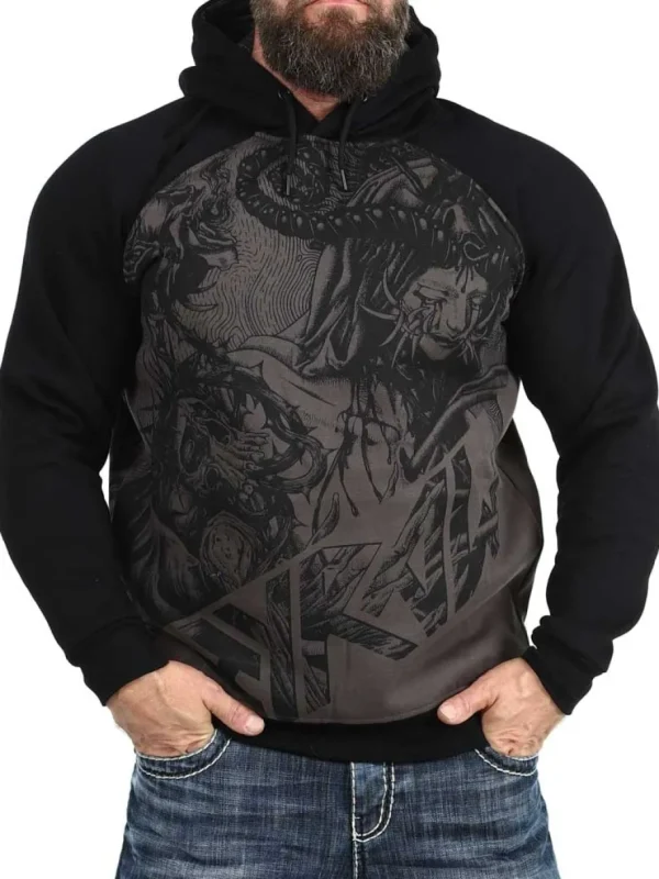 Eyes Trip Hoodie - Sort/Grå^Hyraw Fashion
