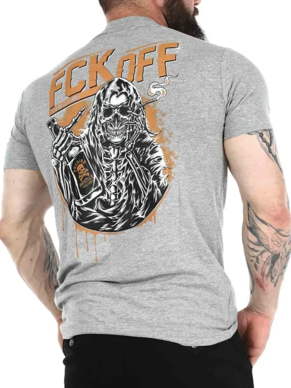 Hyraw Fck Off T-Shirt - Grå^Rockdenim Online