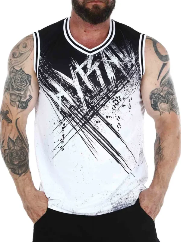 Hyraw Graphic Skull Tanktop - Hvid^Rockdenim Outlet