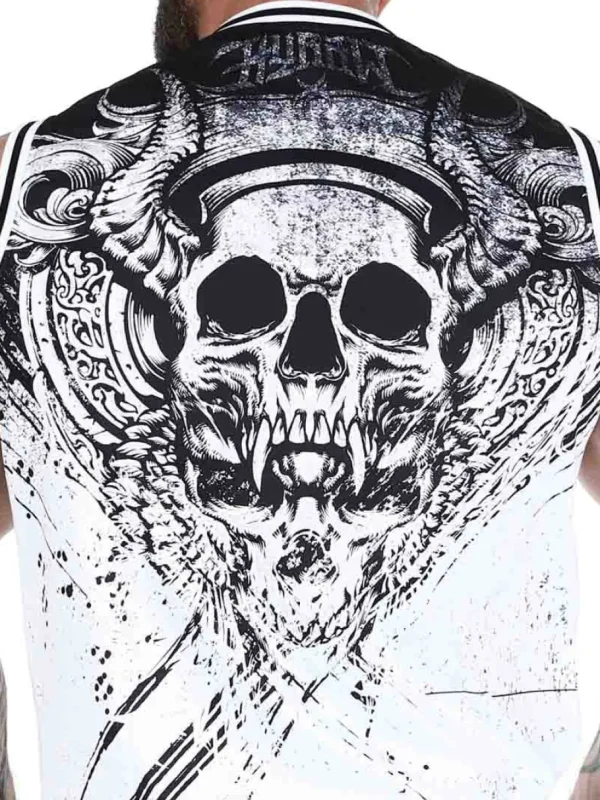 Hyraw Graphic Skull Tanktop - Hvid^Rockdenim Outlet