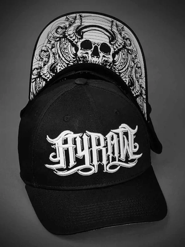 Graphic Skull Trucker Kasket - Sort/Hvid^Hyraw Fashion