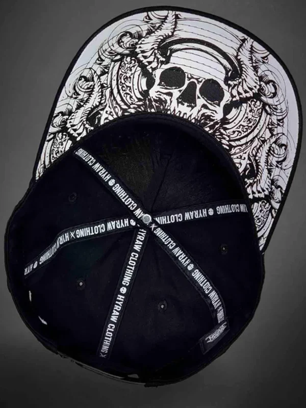 Graphic Skull Trucker Kasket - Sort/Hvid^Hyraw Fashion