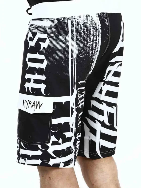 Hyraw Hostile As F*** Badeshorts - Sort/Hvid^Rockdenim Online