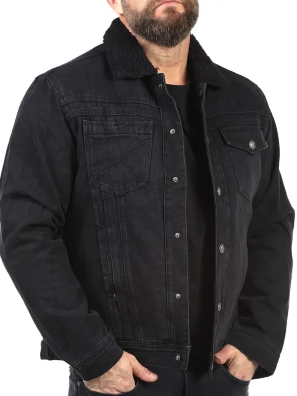 Hunter Sherpa Jeansjakke - Sort^Hyraw Clearance