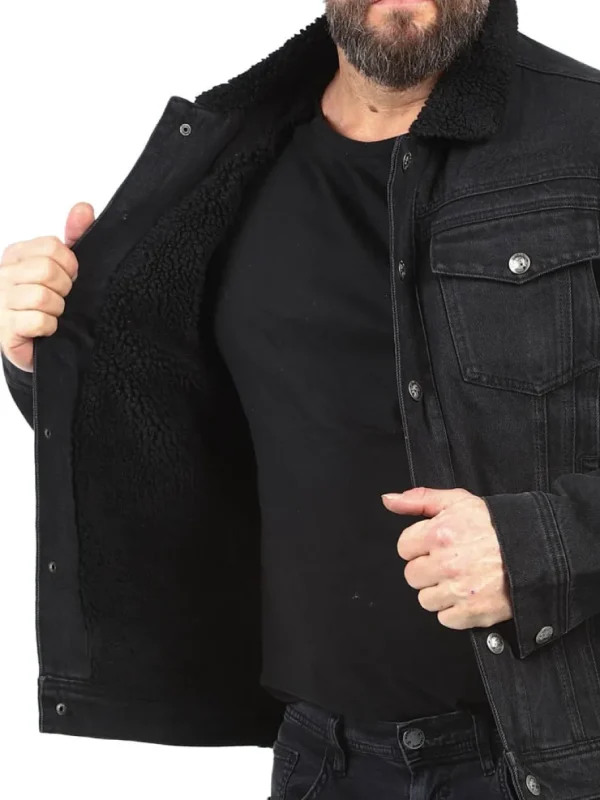 Hunter Sherpa Jeansjakke - Sort^Hyraw Clearance