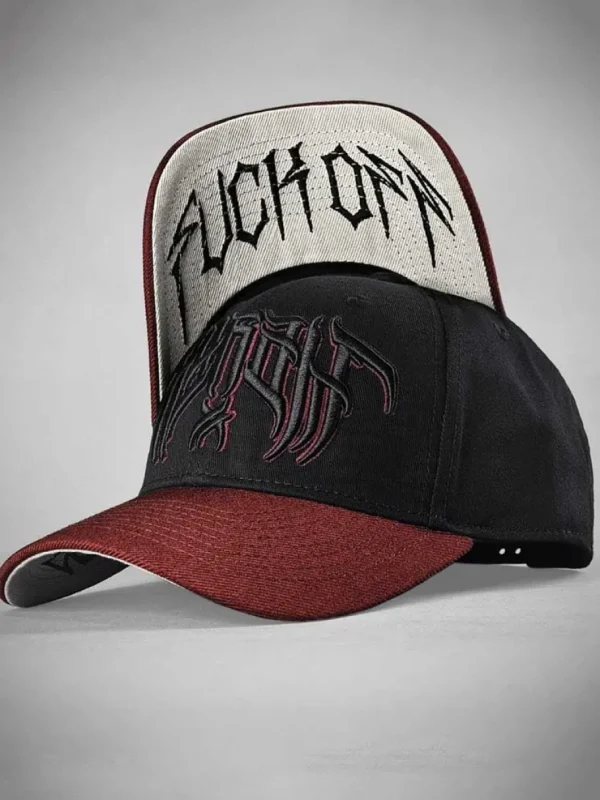 Red Light Trucker Kasket - Sort/Vinrød^Hyraw Sale