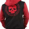 Red Skull Zip Hoodie - Sort/Rød^Hyraw Fashion