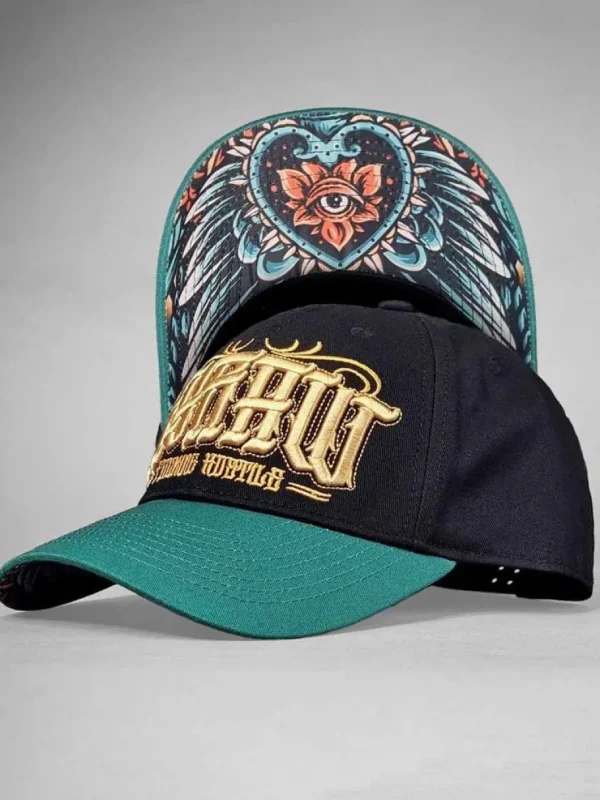 Sacred Heart Trucker Kasket - Sort/Grøn^Hyraw Discount