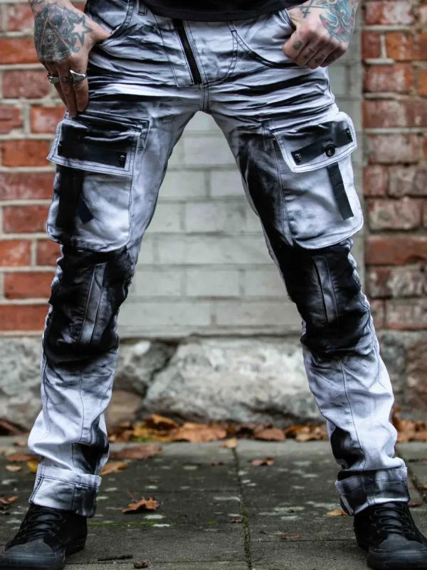 Jethro Jeans - Hvid/Sort^Kingz Fashion
