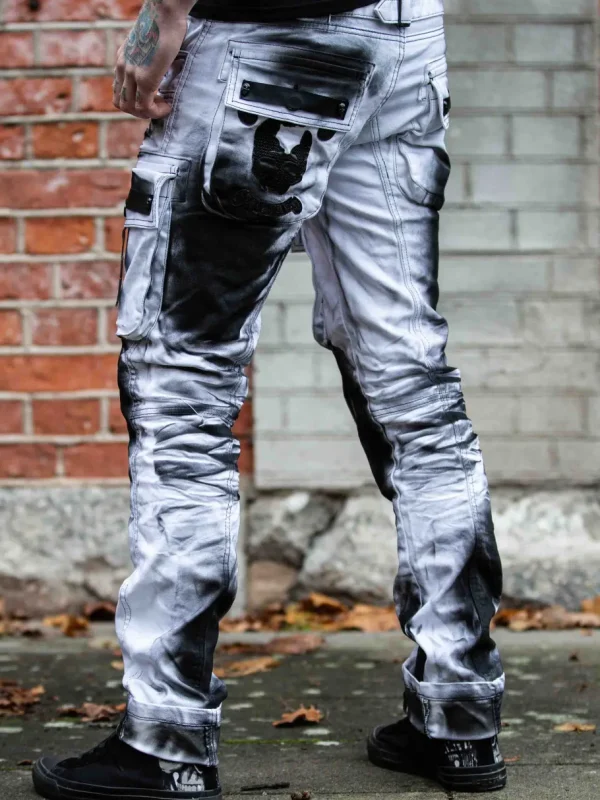 Jethro Jeans - Hvid/Sort^Kingz Fashion