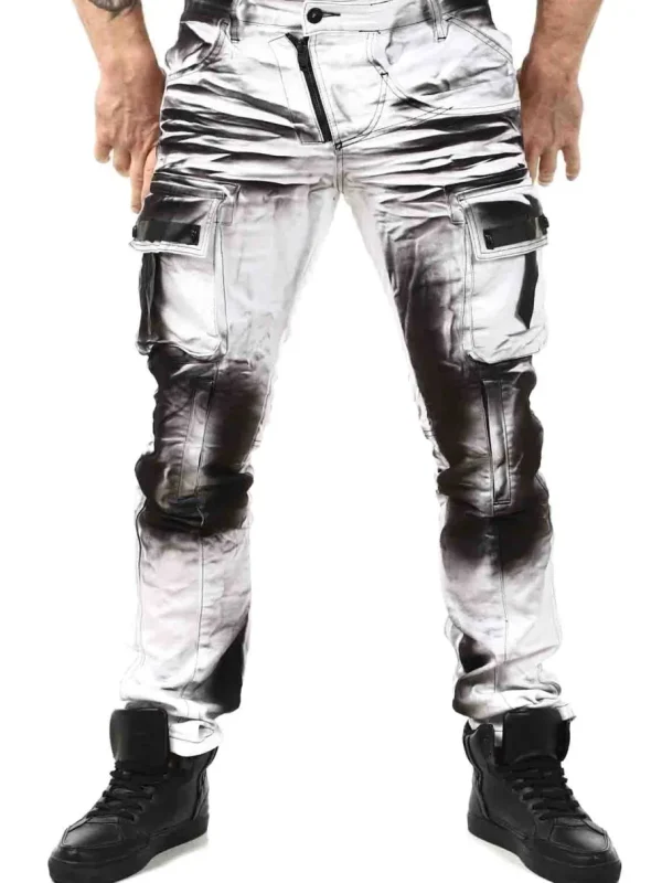 Jethro Jeans - Hvid/Sort^Kingz Fashion