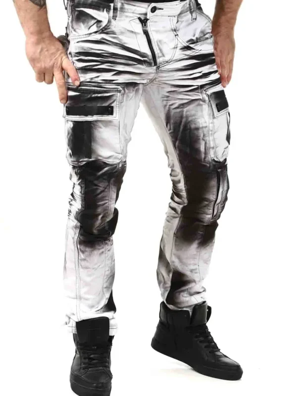 Jethro Jeans - Hvid/Sort^Kingz Fashion