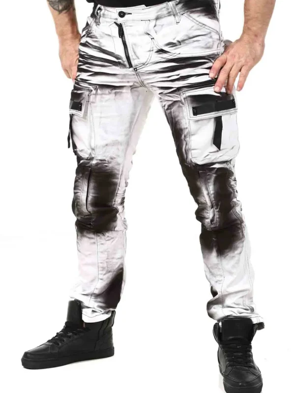 Jethro Jeans - Hvid/Sort^Kingz Fashion