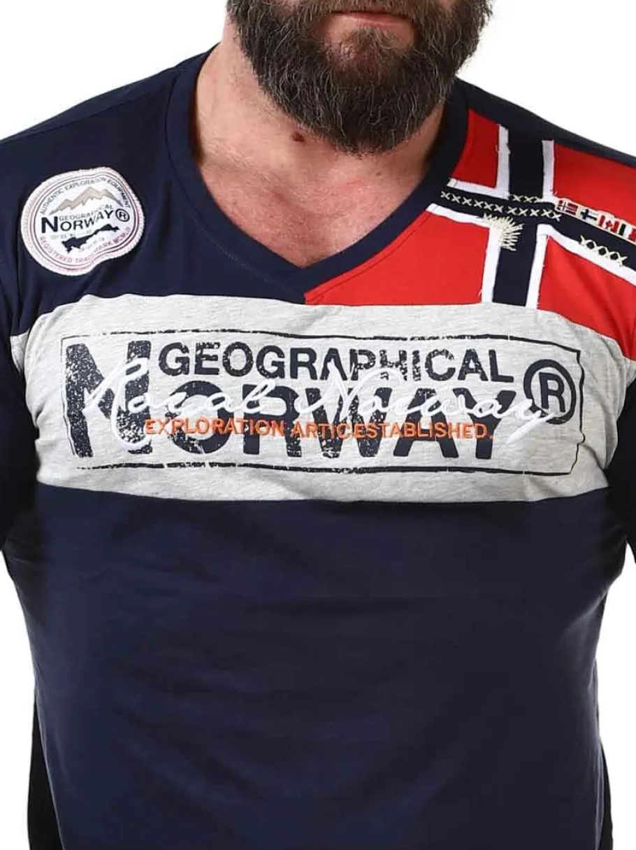 jidney_geo_norway_tshirt__1.webp Jidney Geo Norway T-shirt - Mørkeblå^Geographical Norway Discount