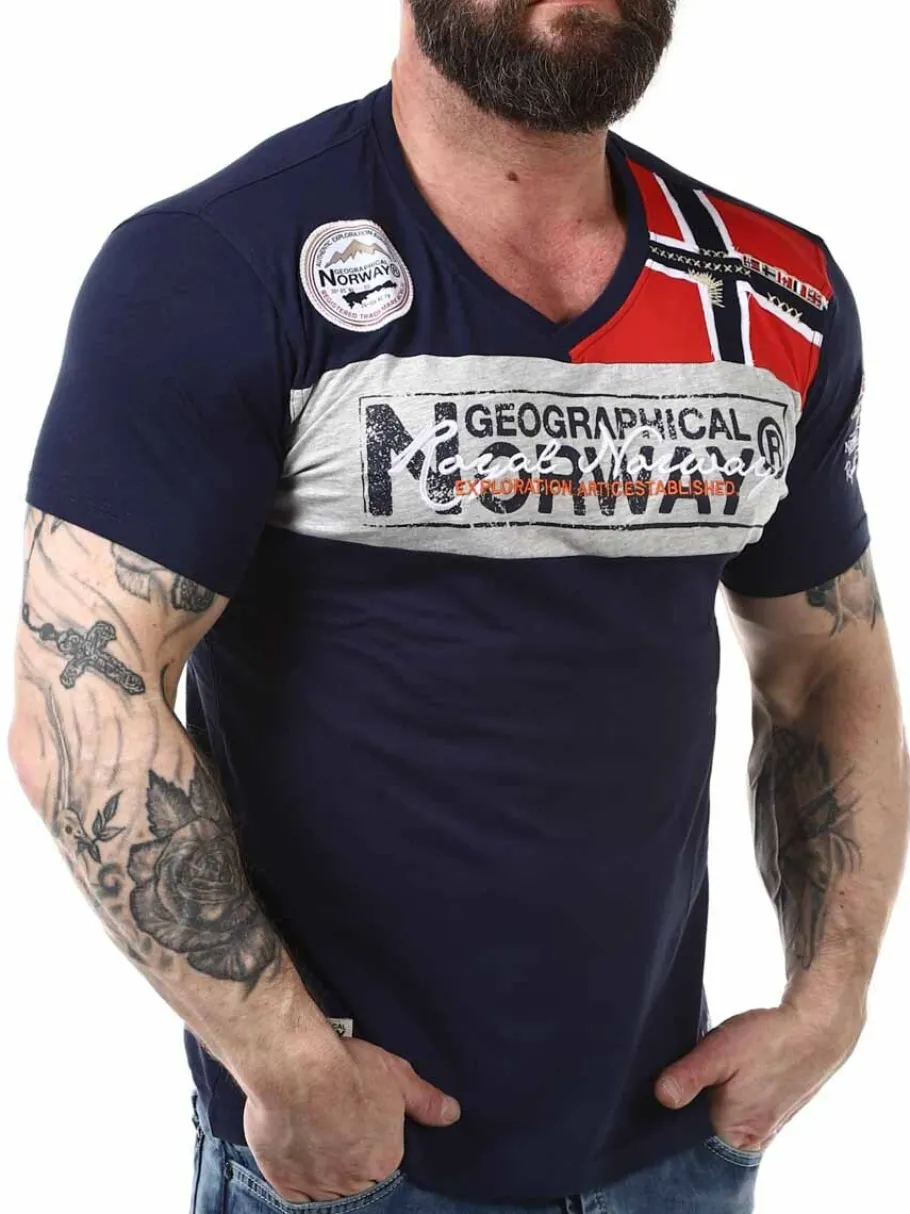 jidney_geo_norway_tshirt__2.webp Jidney Geo Norway T-shirt - Mørkeblå^Geographical Norway Discount