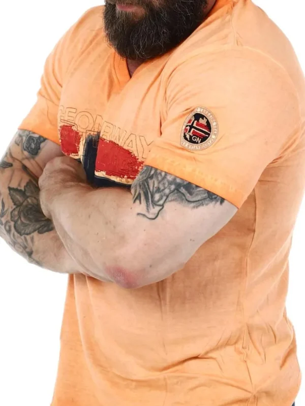 Joasis Geo Norway T-shirt - Orange^Geographical Norway Clearance
