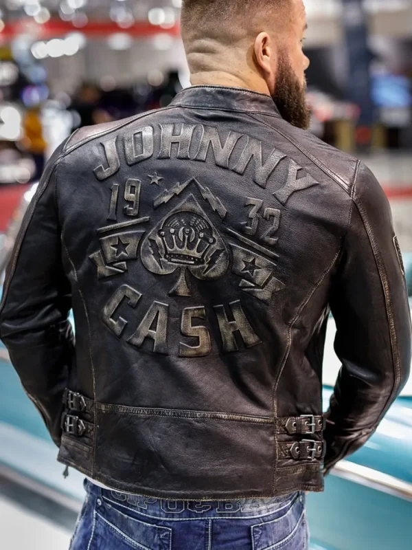 Johnny Cash Skindjakke - Sort^Gipsy New