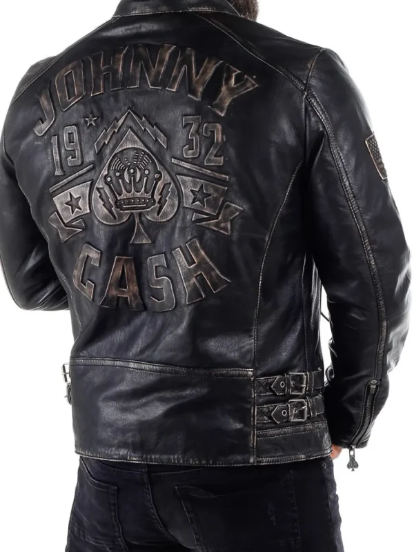 Johnny Cash Skindjakke - Sort^Gipsy New