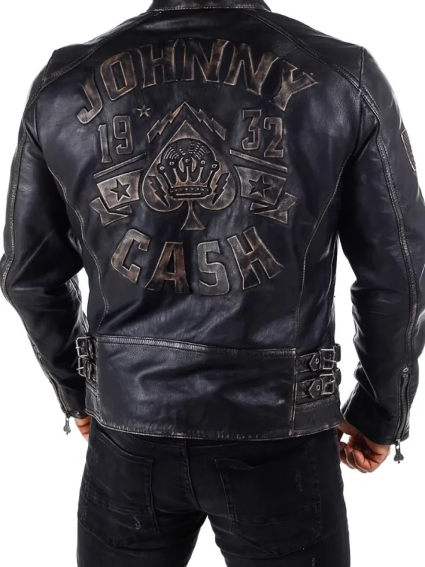 Johnny Cash Skindjakke - Sort^Gipsy New